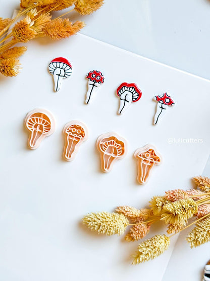 Booty Mushroom Clay Cutter Set: Funny Polymer Clay Molds for Earrings