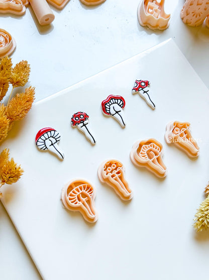 Booty Mushroom Clay Cutter Set: Funny Polymer Clay Molds for Earrings