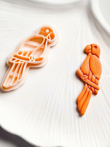 Tropical Parrot Polymer Clay Cutter Imprint for Jungle or Beach Vibes