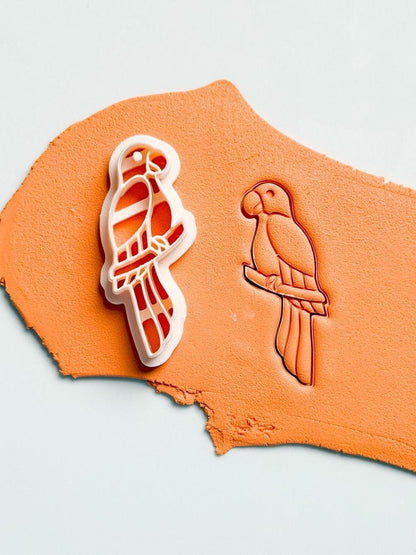 Tropical Parrot Polymer Clay Cutter Imprint for Jungle or Beach Vibes