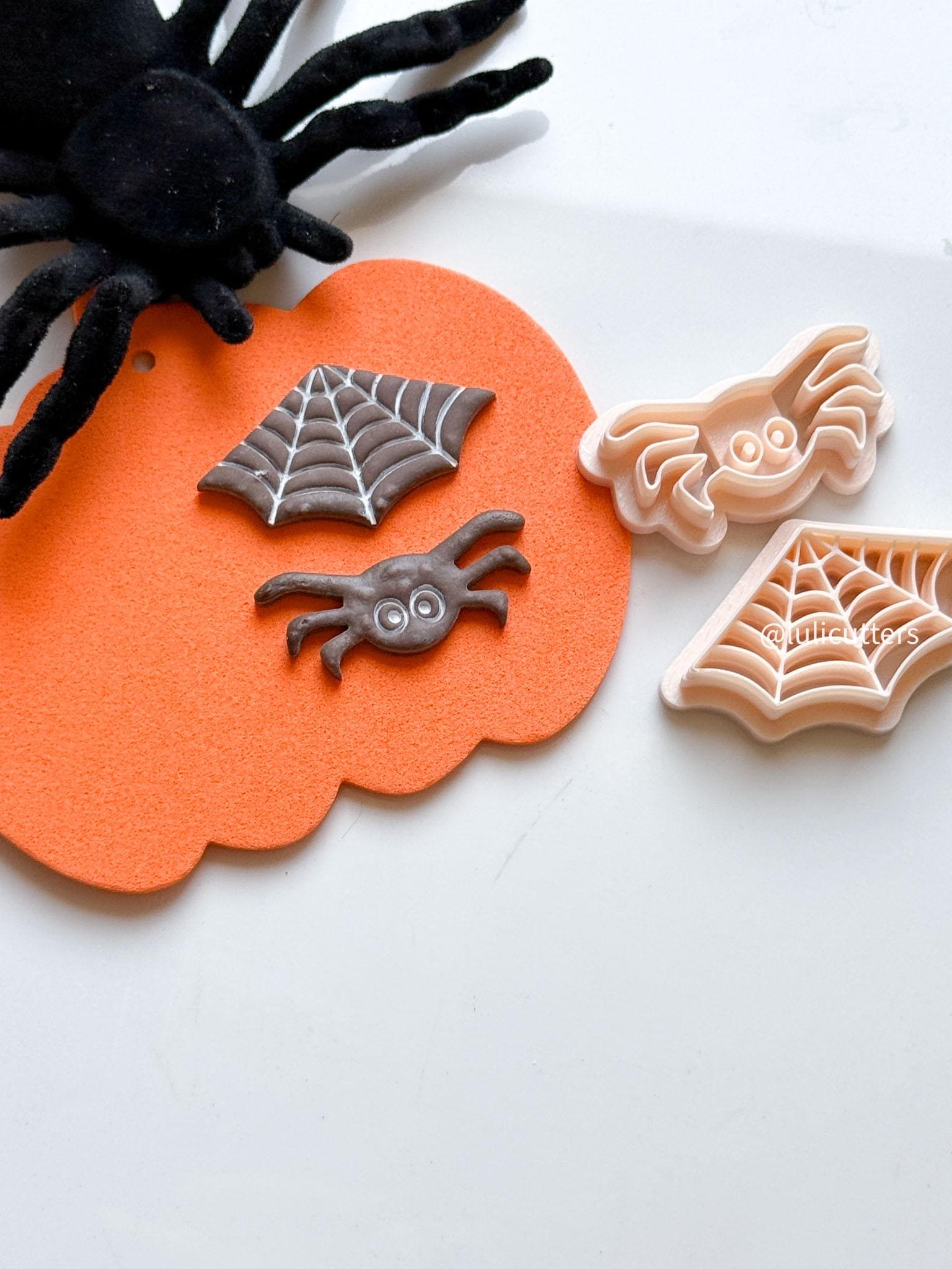 Spider & Web Polymer Clay Cutter Set: Halloween Earring Jewelry