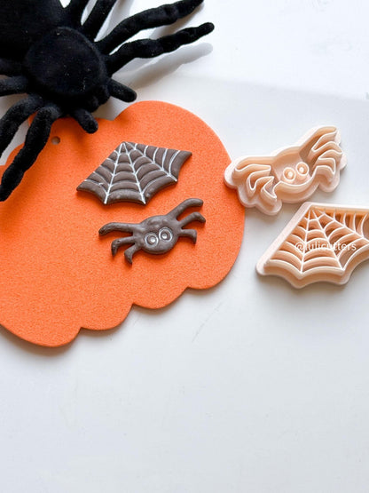 Spider & Web Polymer Clay Cutter Set: Halloween Earring Jewelry