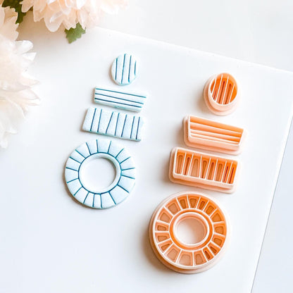 Deco Polymer Clay Cutter Set: Geometric Jewelry Molds - 4-Piece