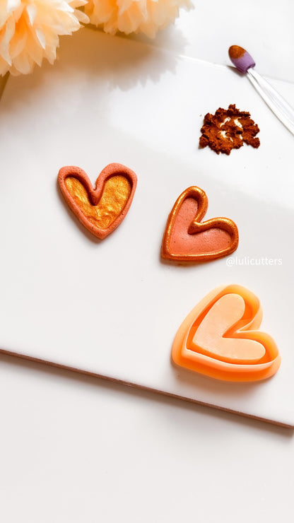 Stamped Heart Clay Cutter: Polymer Clay Jewelry Supplies