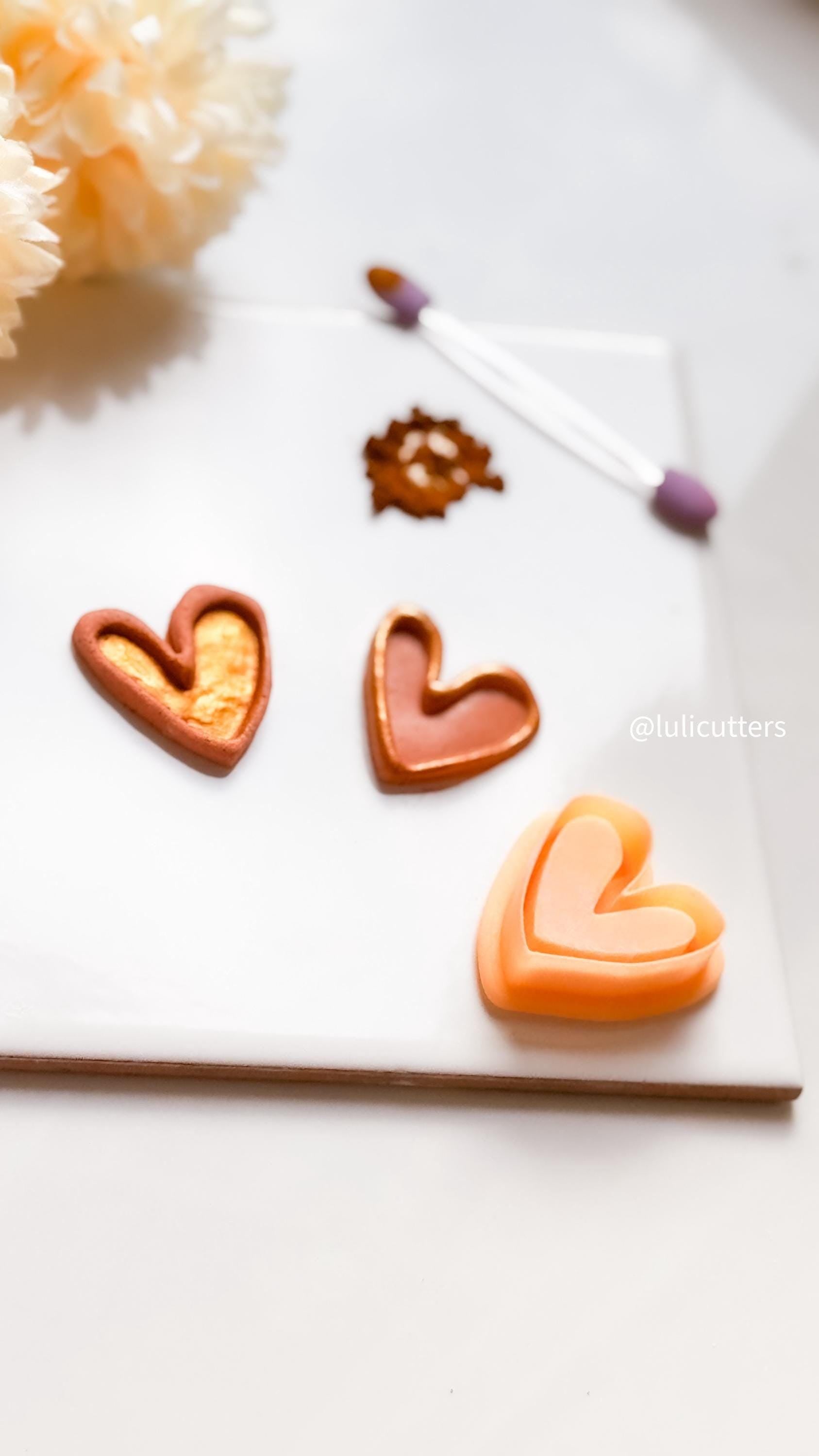 Stamped Heart Clay Cutter: Polymer Clay Jewelry Supplies