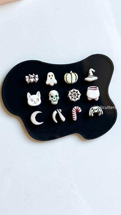 Mini Halloween Clay Cutter Set: Spooky Charms, Jewelry Making