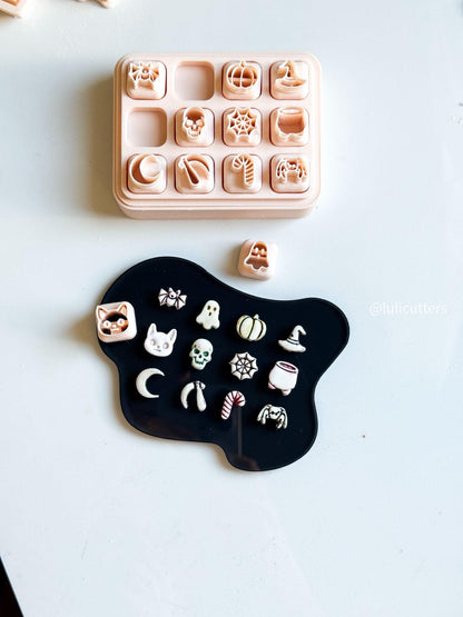 Mini Halloween Clay Cutter Set: Spooky Charms, Jewelry Making