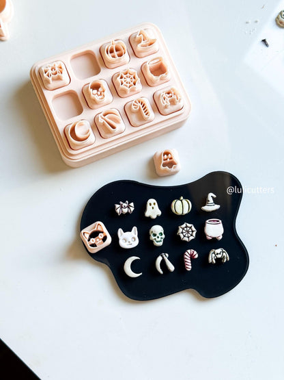 Mini Halloween Clay Cutter Set: Spooky Charms, Jewelry Making