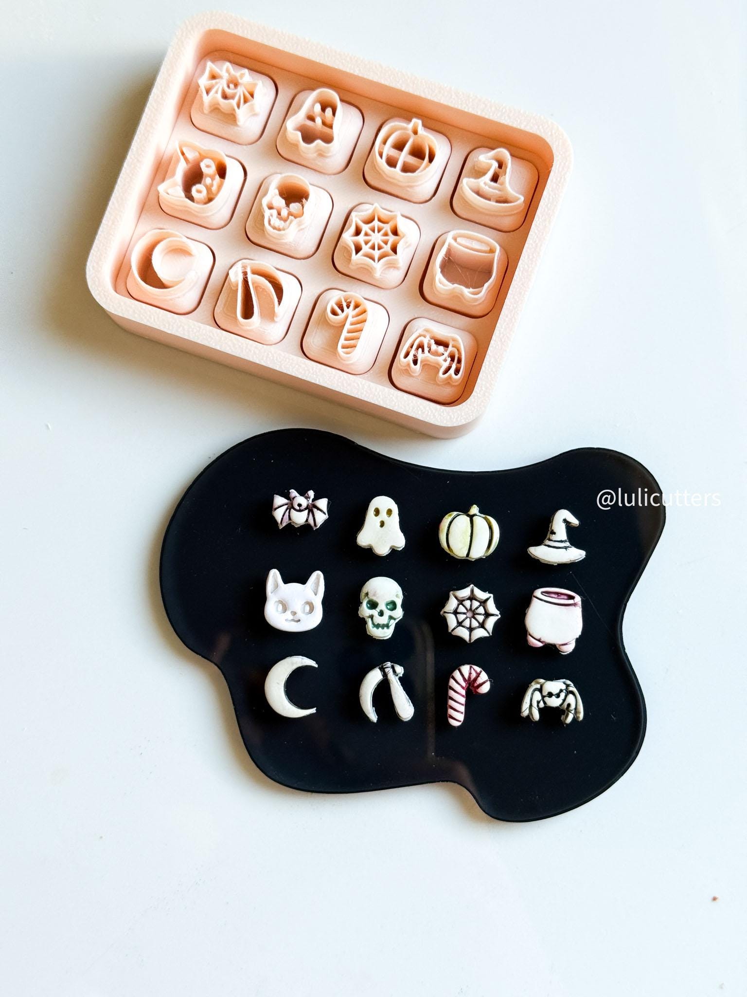 Mini Halloween Clay Cutter Set: Spooky Charms, Jewelry Making