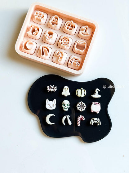 Mini Halloween Clay Cutter Set: Spooky Charms, Jewelry Making