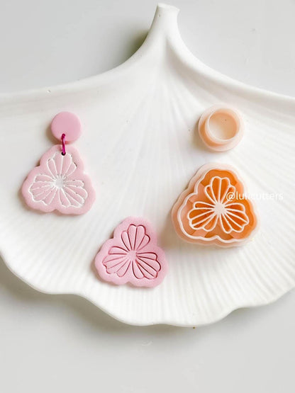 Whimsical Petal Clay Cutter Set Flower Shape with Matching Circle