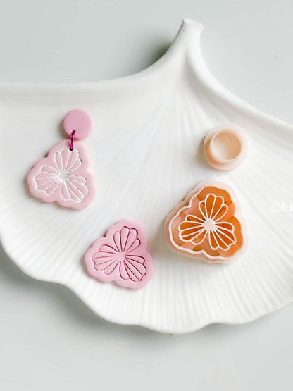 Whimsical Petal Clay Cutter Set Flower Shape with Matching Circle