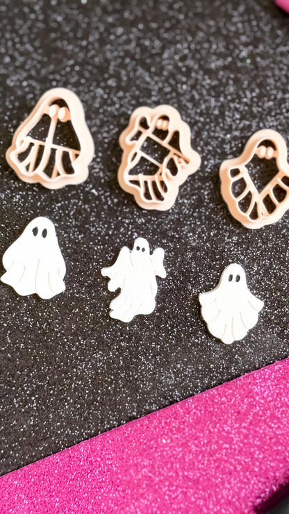 Ghost Clay Cutter Set: Halloween Earring Designs, Polymer Clay Tool