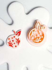 Orange Fruit Clay Cutter: Botanical Imprint for Summer Earrings