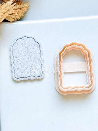 Scalloped Arch Clay Earring Cutter Set Wavy Edge Jewelry Tool