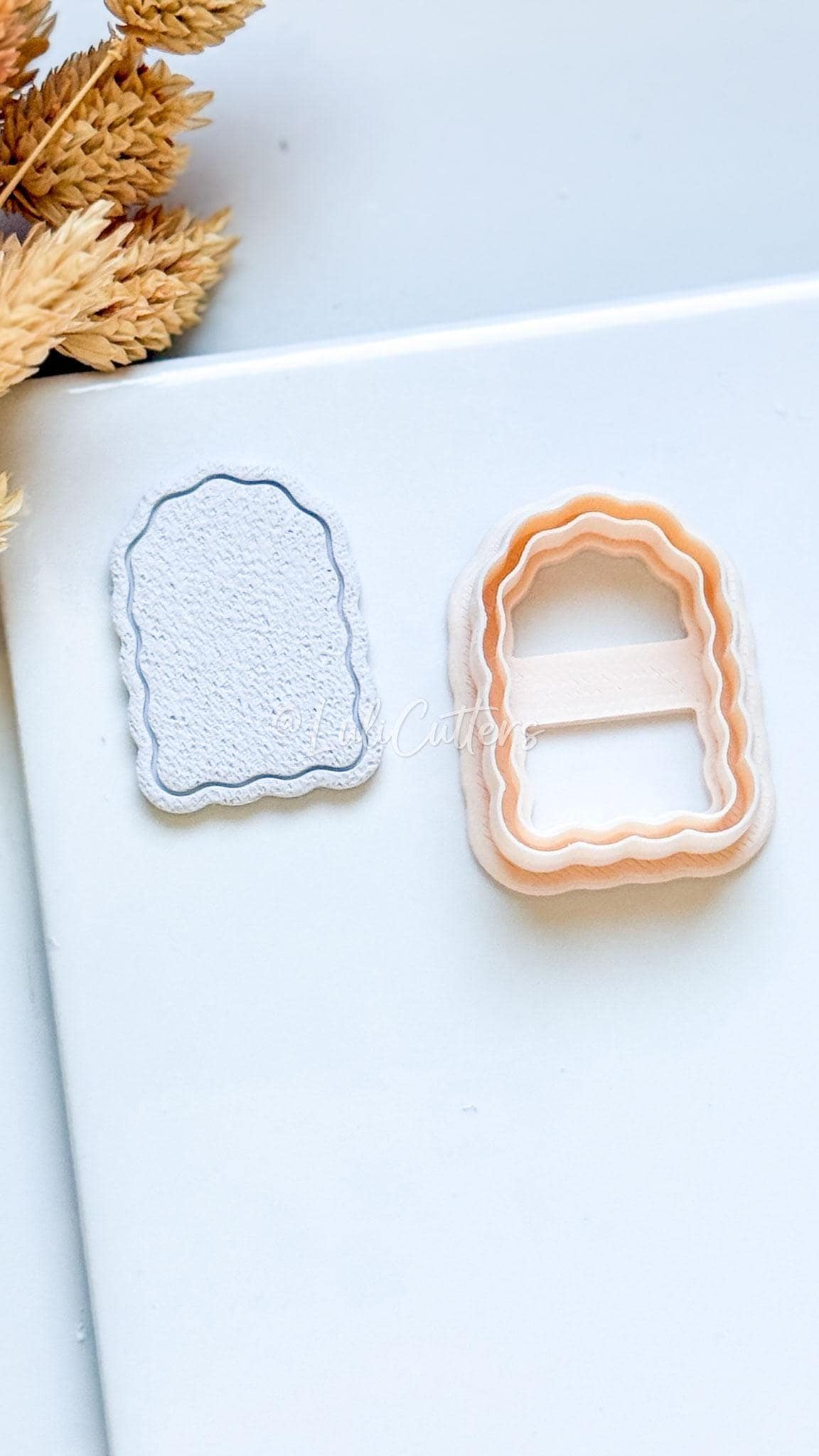 Scalloped Arch Clay Earring Cutter Set Wavy Edge Jewelry Tool