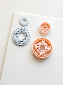 Ornate Round Polymer Clay Cutter Mandala Medallion Shape with Center Hole