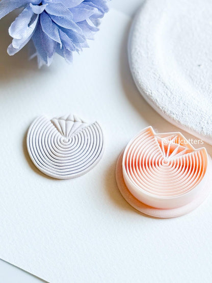 Geometric Diamond Arch Clay Cutter: Textured Jewelry Design