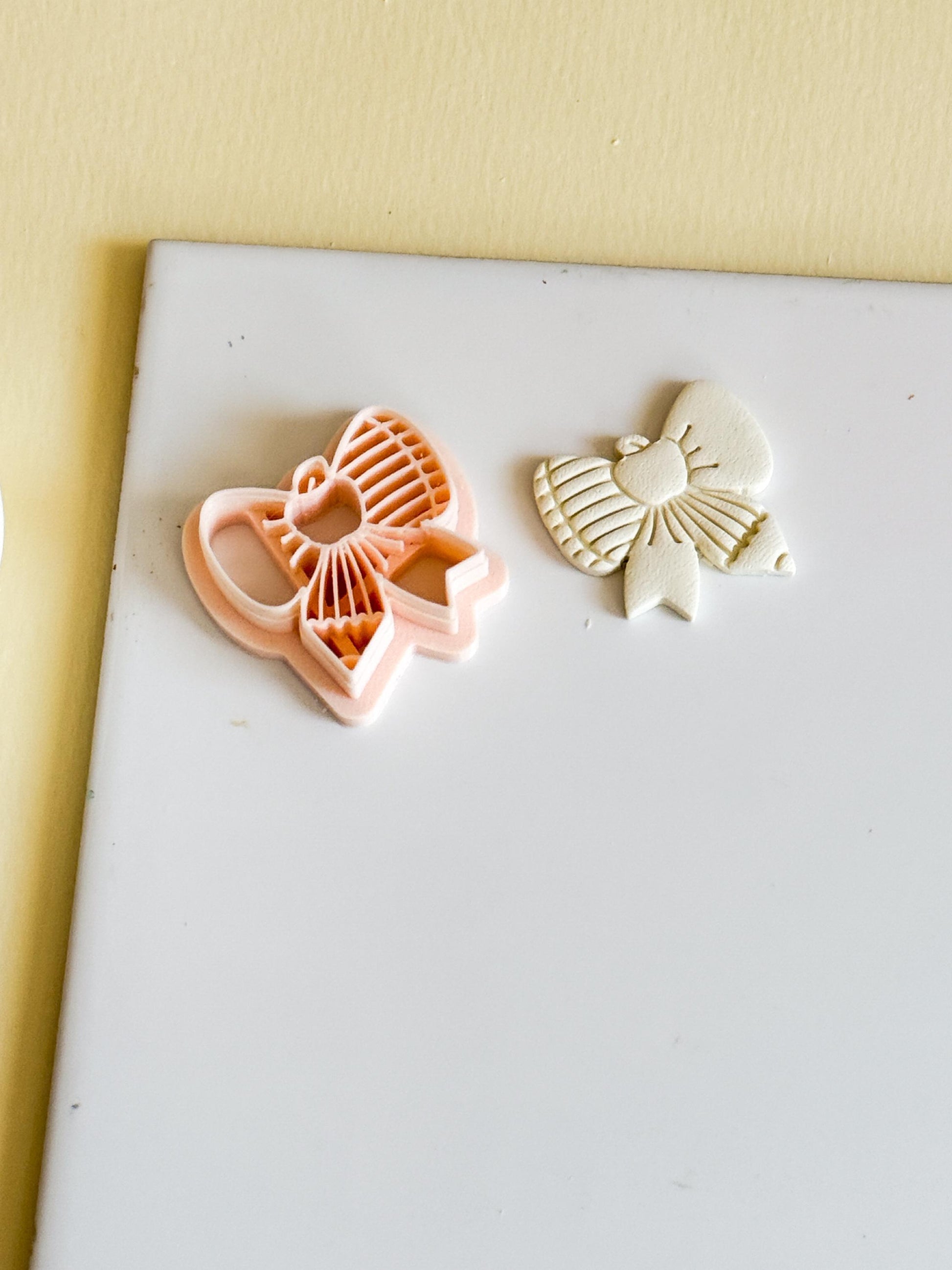 Apple & Pencil Bow Clay Cutter: School Theme Polymer Clay Mold