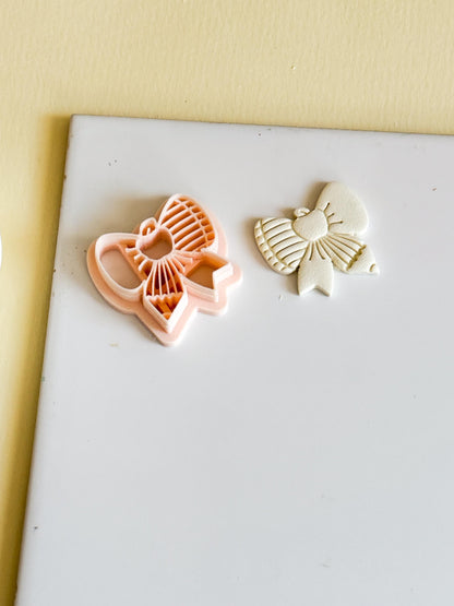 Apple & Pencil Bow Clay Cutter: School Theme Polymer Clay Mold
