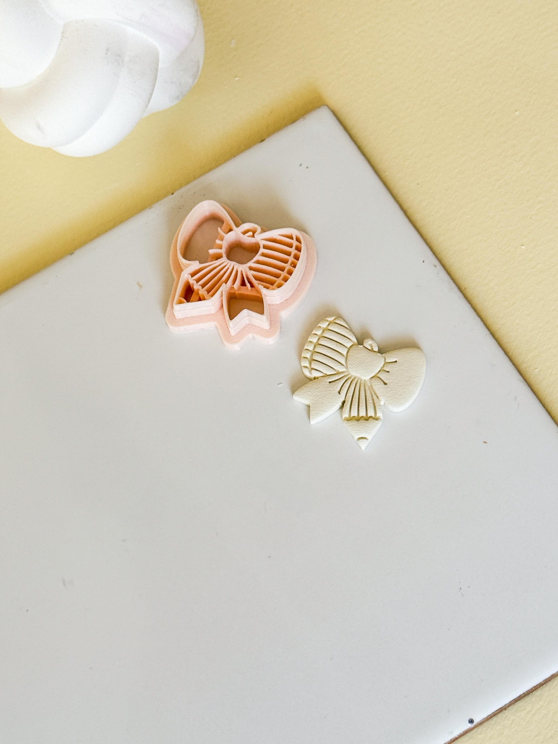 Apple & Pencil Bow Clay Cutter: School Theme Polymer Clay Mold