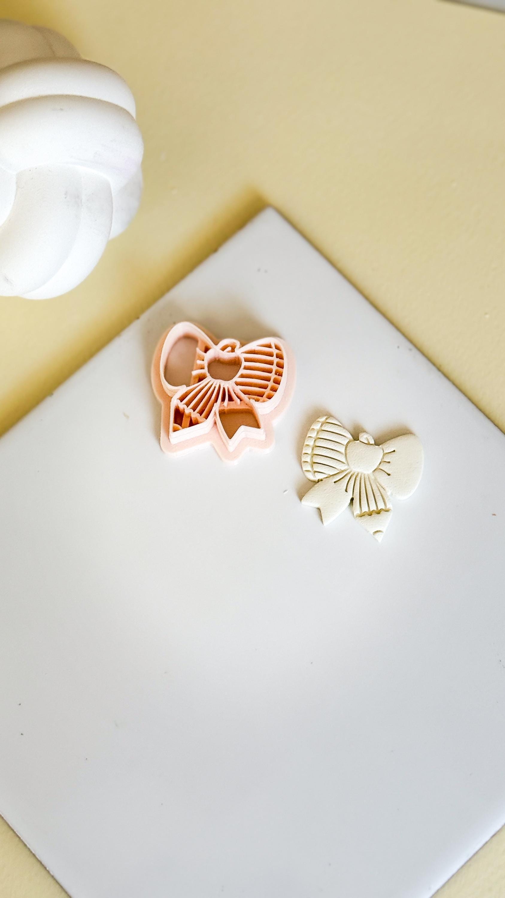 Apple & Pencil Bow Clay Cutter: School Theme Polymer Clay Mold