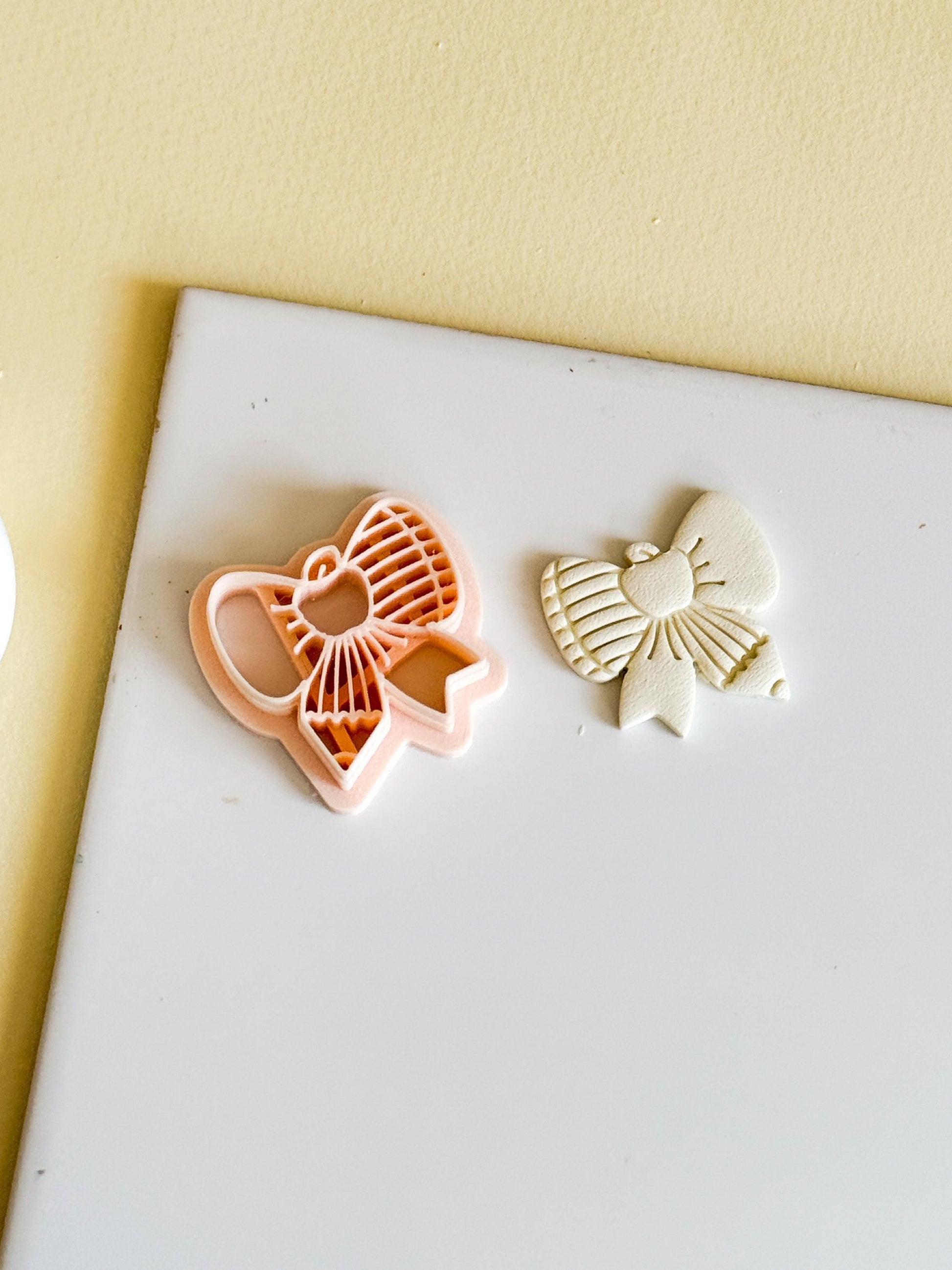 Apple & Pencil Bow Clay Cutter: School Theme Polymer Clay Mold