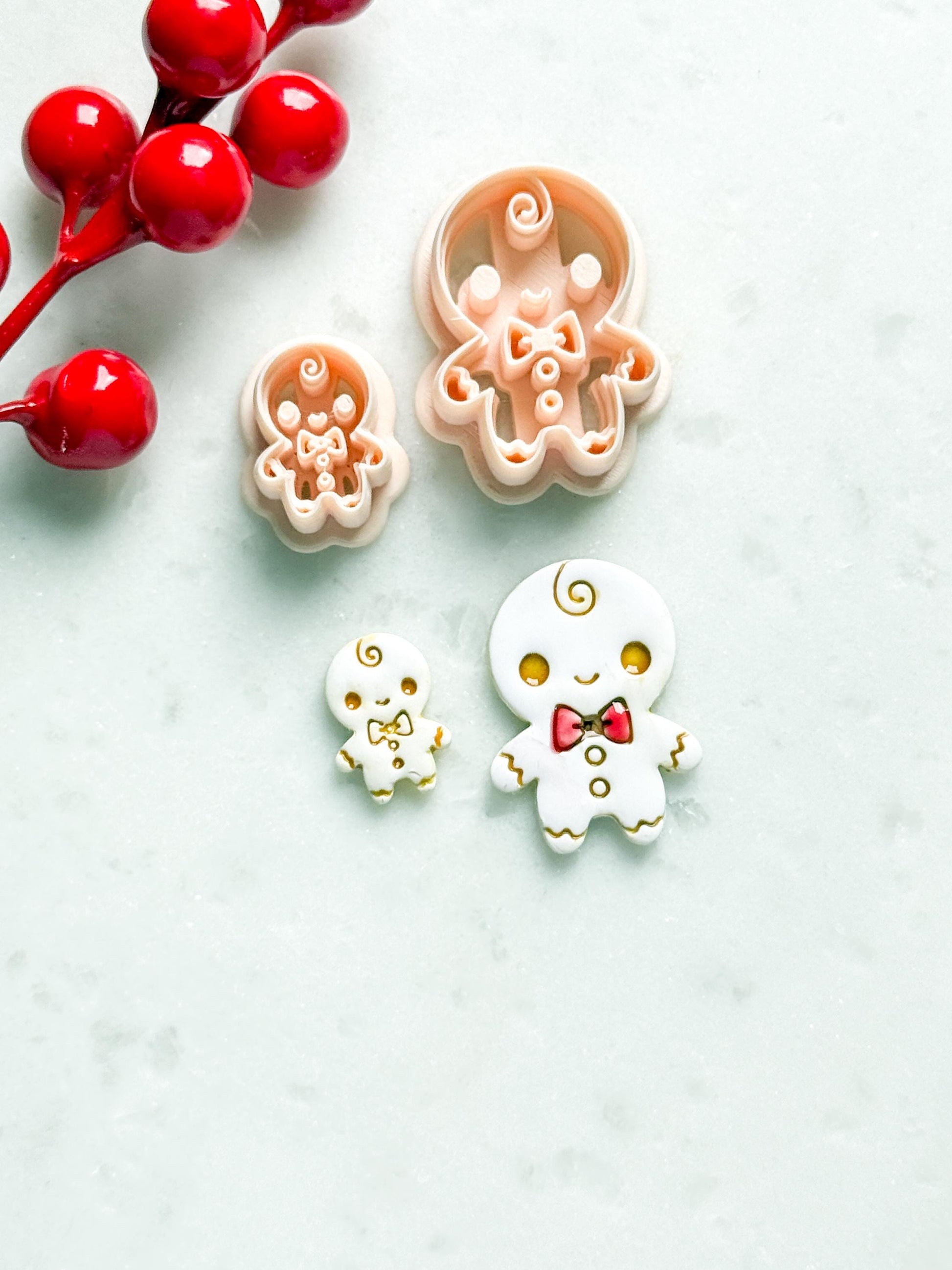 Gingerbread Baby Clay Cutter – Christmas Polymer Clay Cookie Shape