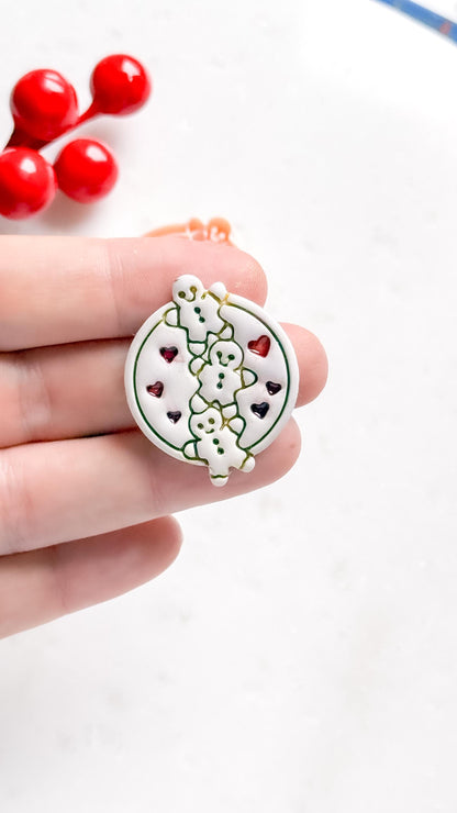 Gingerbread Family & Hearts Clay Cutter Set – Christmas Polymer Clay Cookie Shape