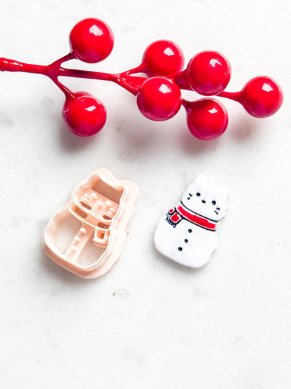 Winter Cat Clay Cutter – Polymer Clay Earring & Charm Tool