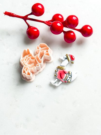Santa Goose Clay Cutter: Polymer Clay Earring & Charm Tool