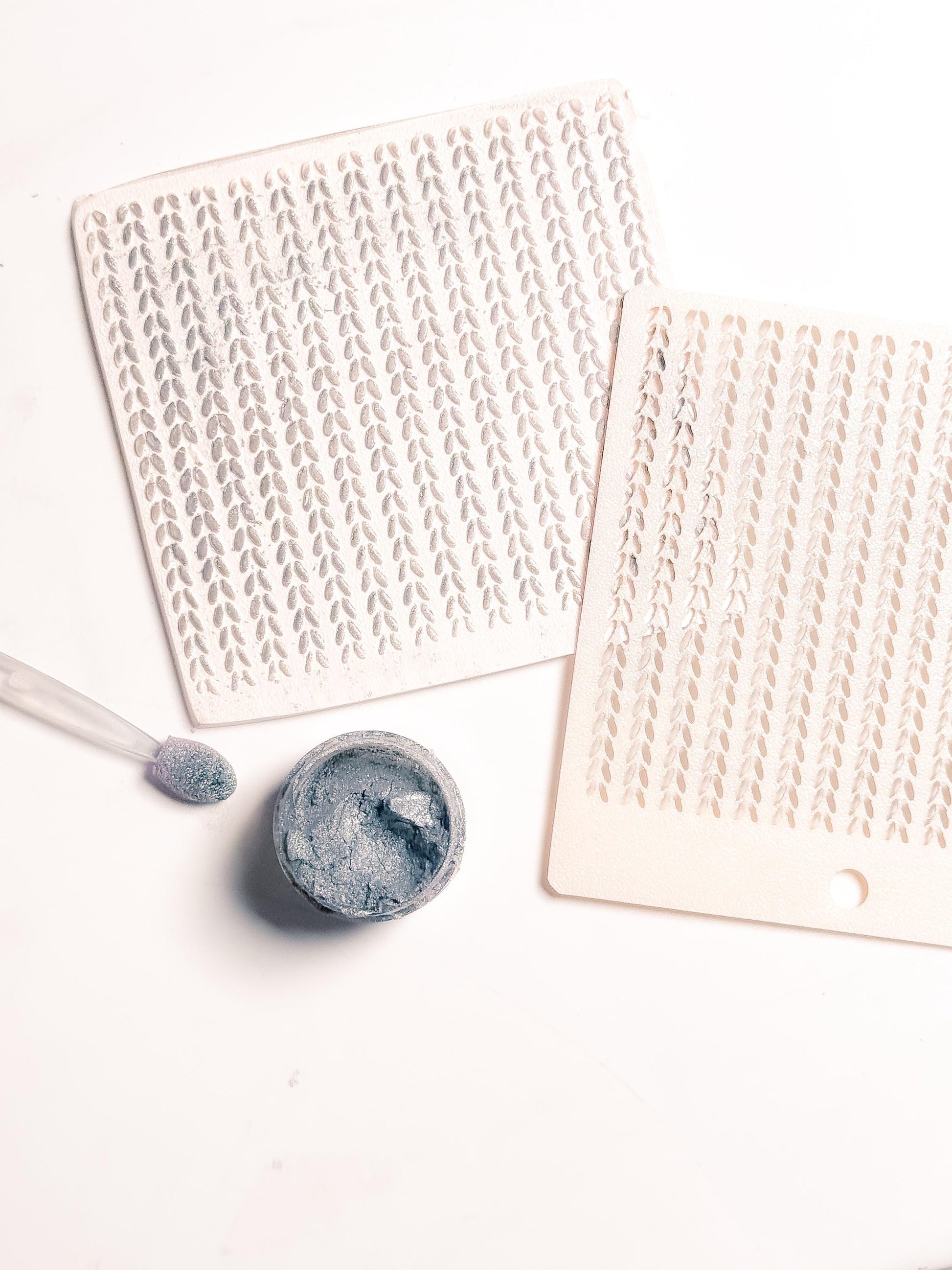 Knit Texture Stencil for Polymer Clay: Simple Sweater Pattern