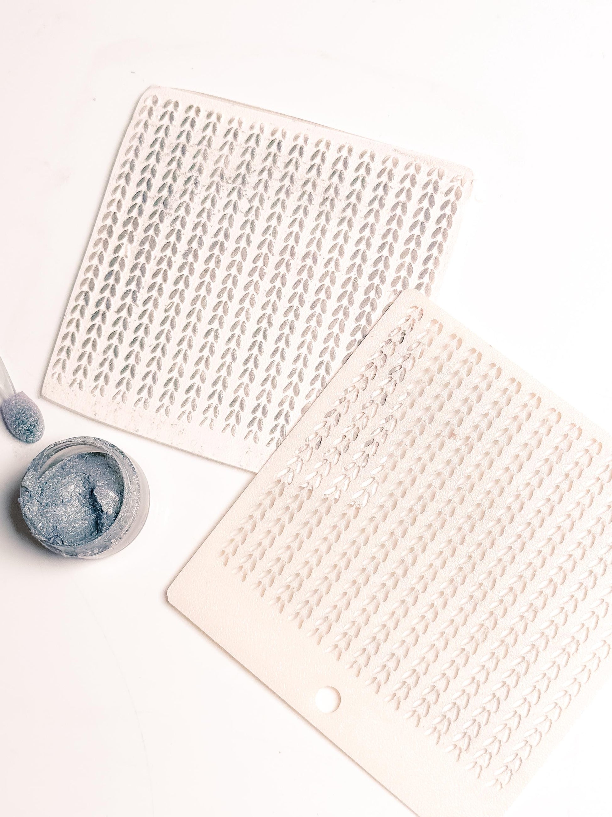 Knit Texture Stencil for Polymer Clay: Simple Sweater Pattern