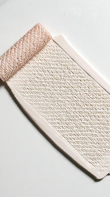 Diagonal Rib Stitch Texture Roller for Polymer Clay – Knit Pattern Emboss Rolling Pin