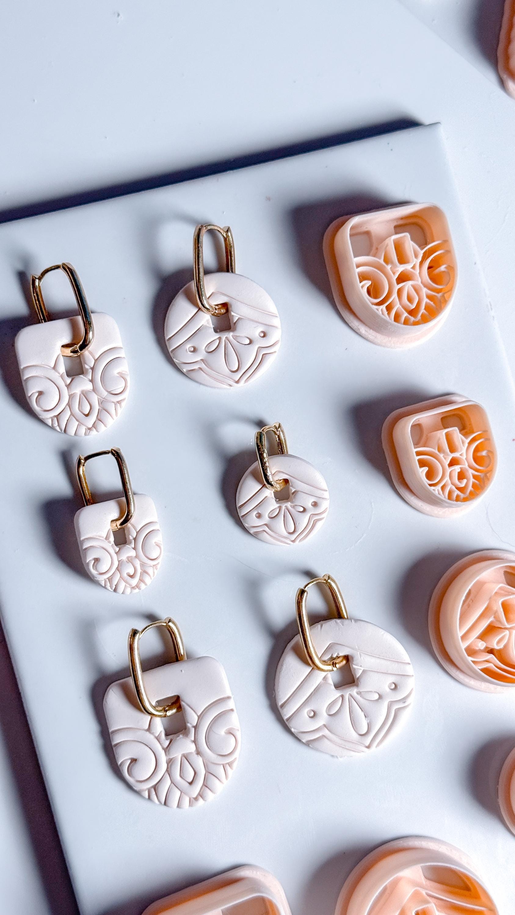 Hoop Charm Clay Cutters – Round and Arch Polymer Clay Earring Tool