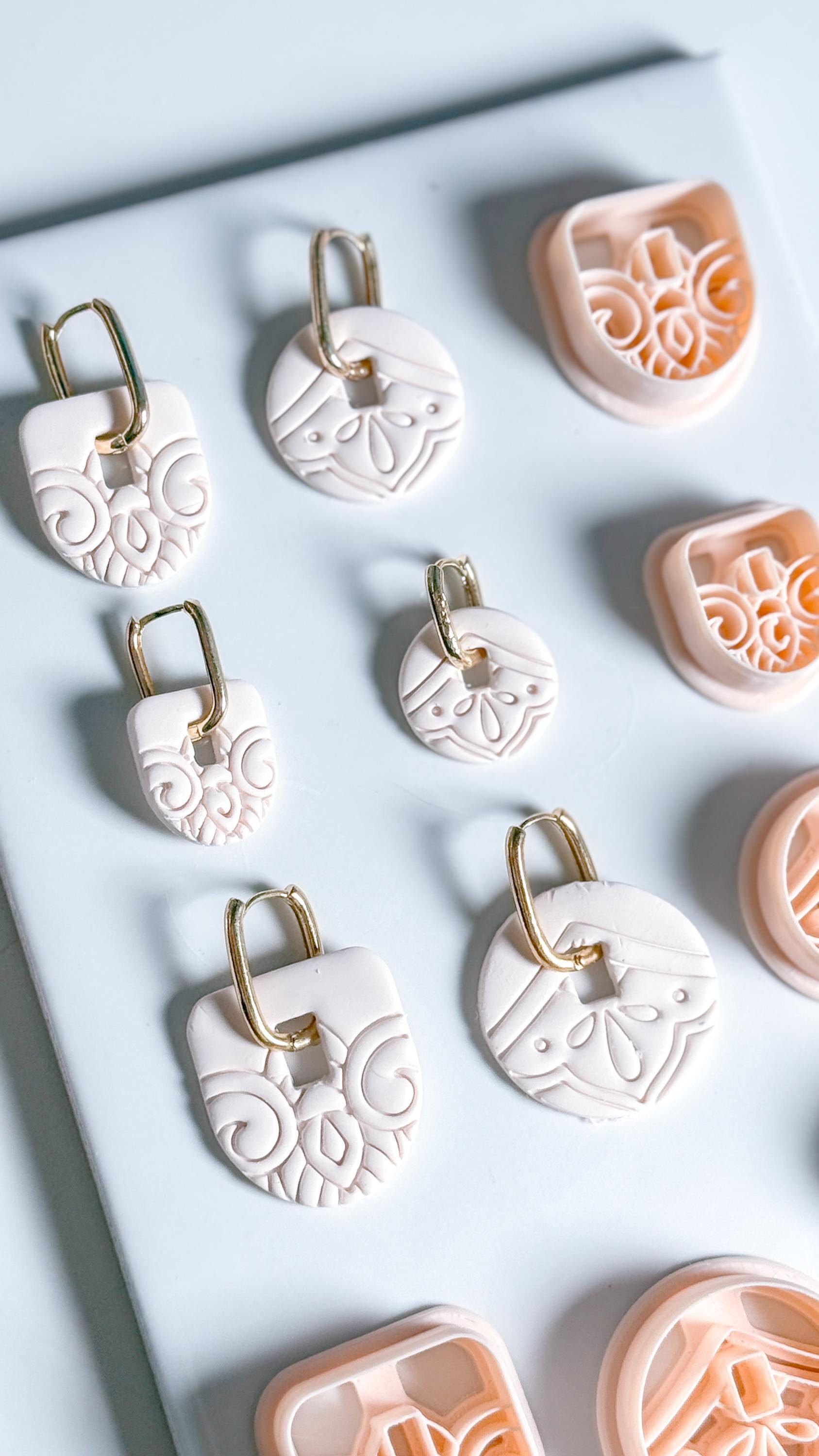 Hoop Charm Clay Cutters – Round and Arch Polymer Clay Earring Tool