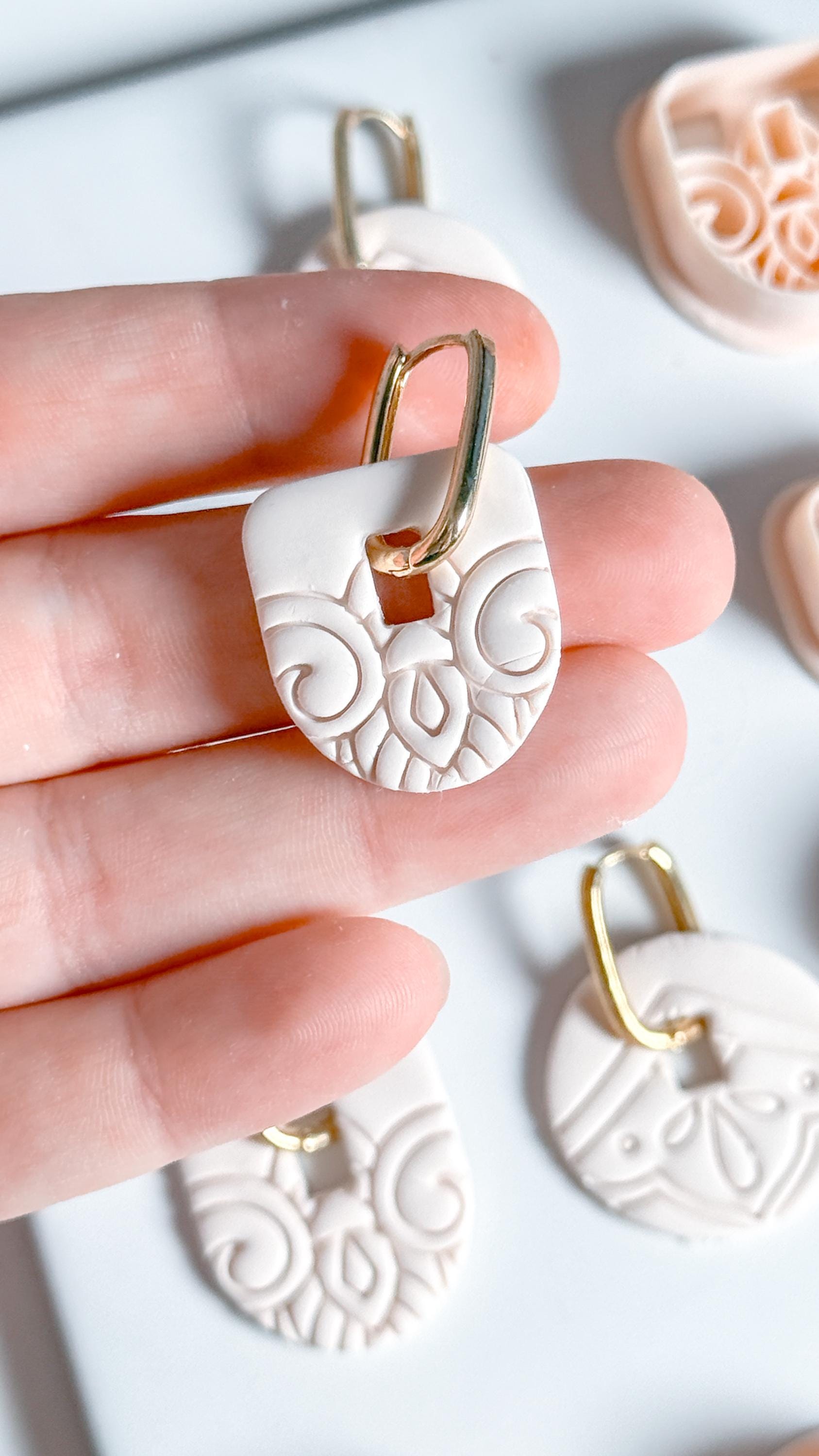 Hoop Charm Clay Cutters – Round and Arch Polymer Clay Earring Tool