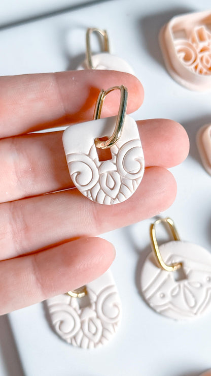 Hoop Charm Clay Cutters – Round and Arch Polymer Clay Earring Tool