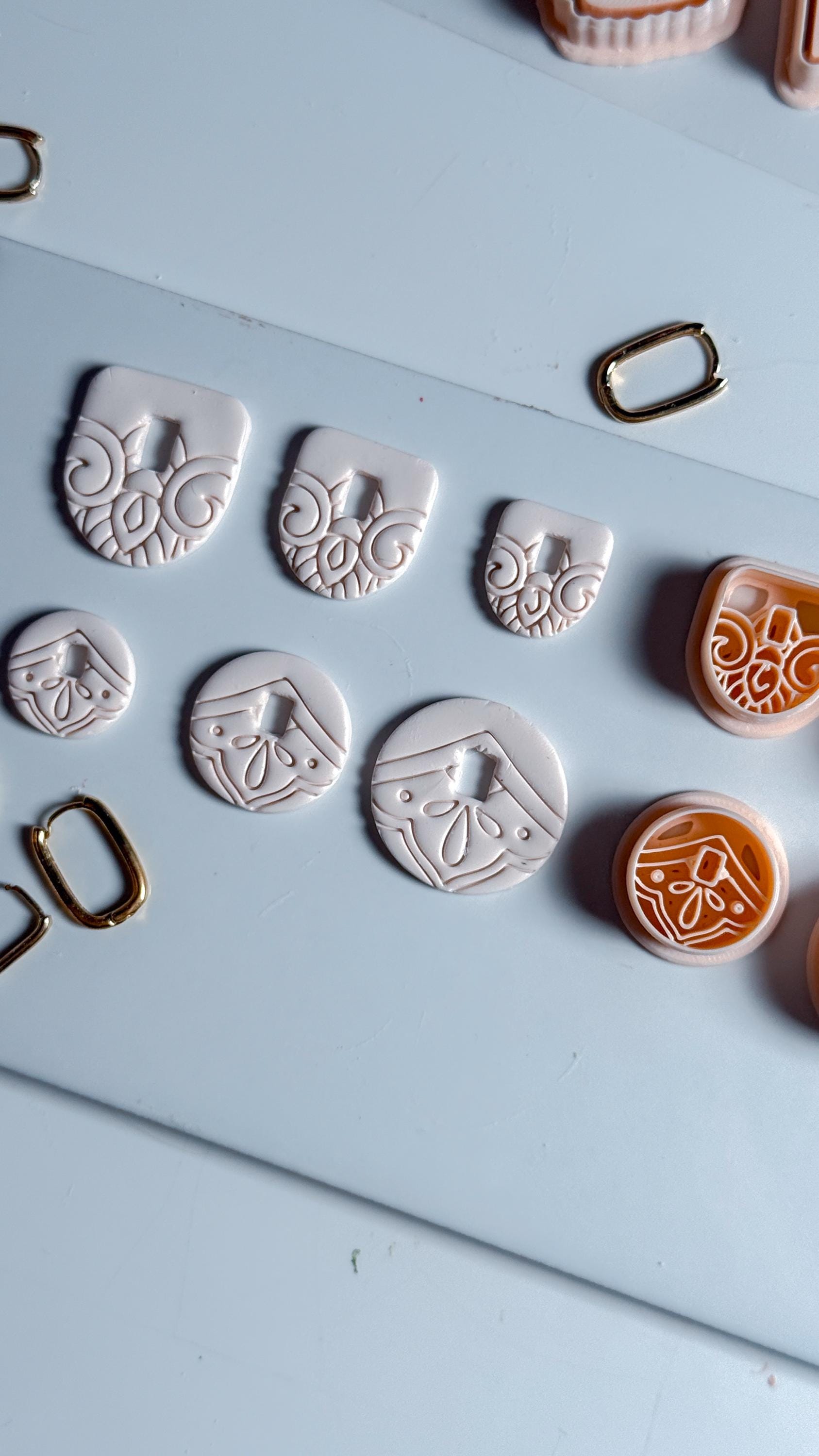 Hoop Charm Clay Cutters – Round and Arch Polymer Clay Earring Tool