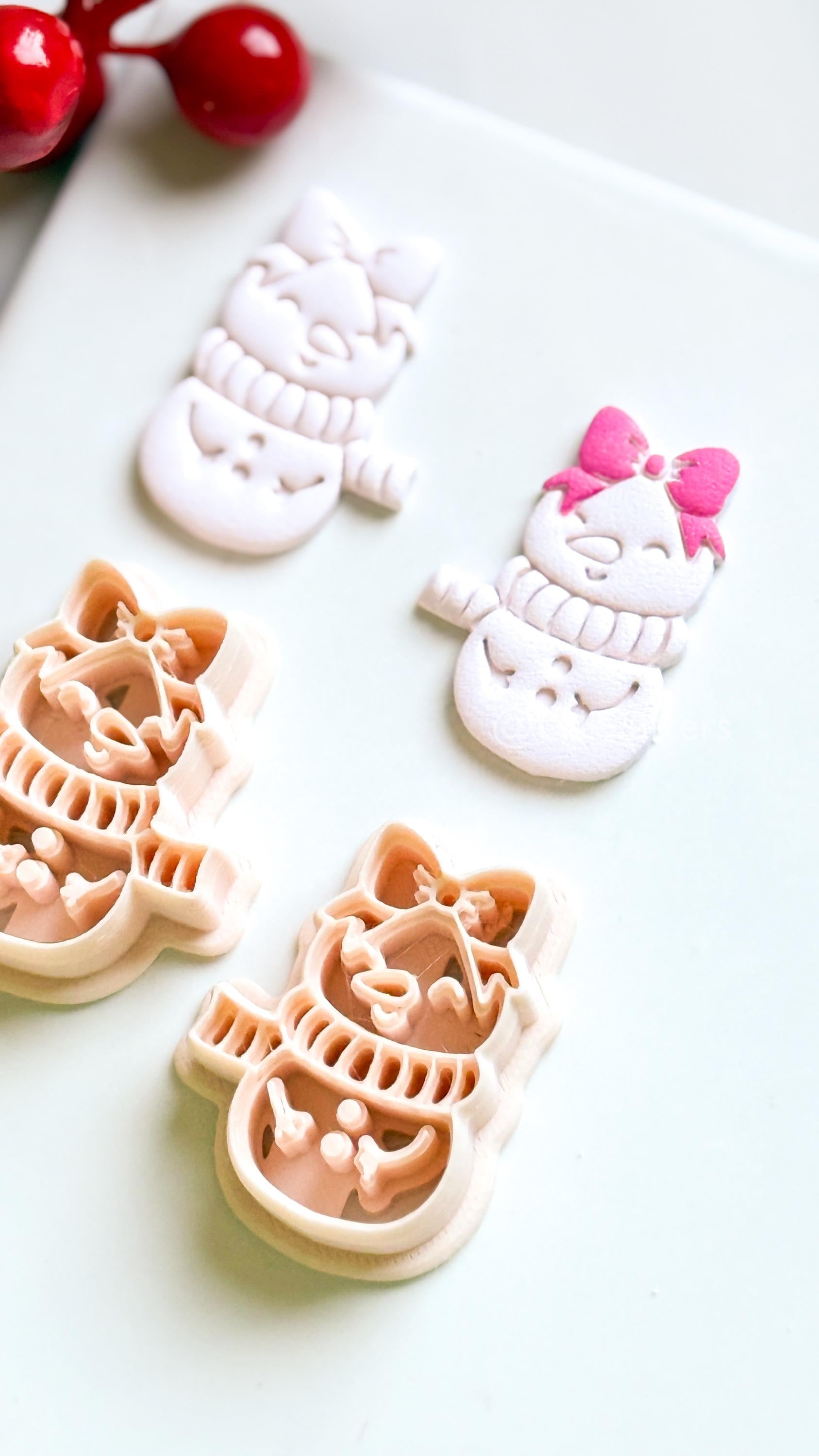 Snow Girl Clay Cutter – Cute Winter Earring & Ornament Design
