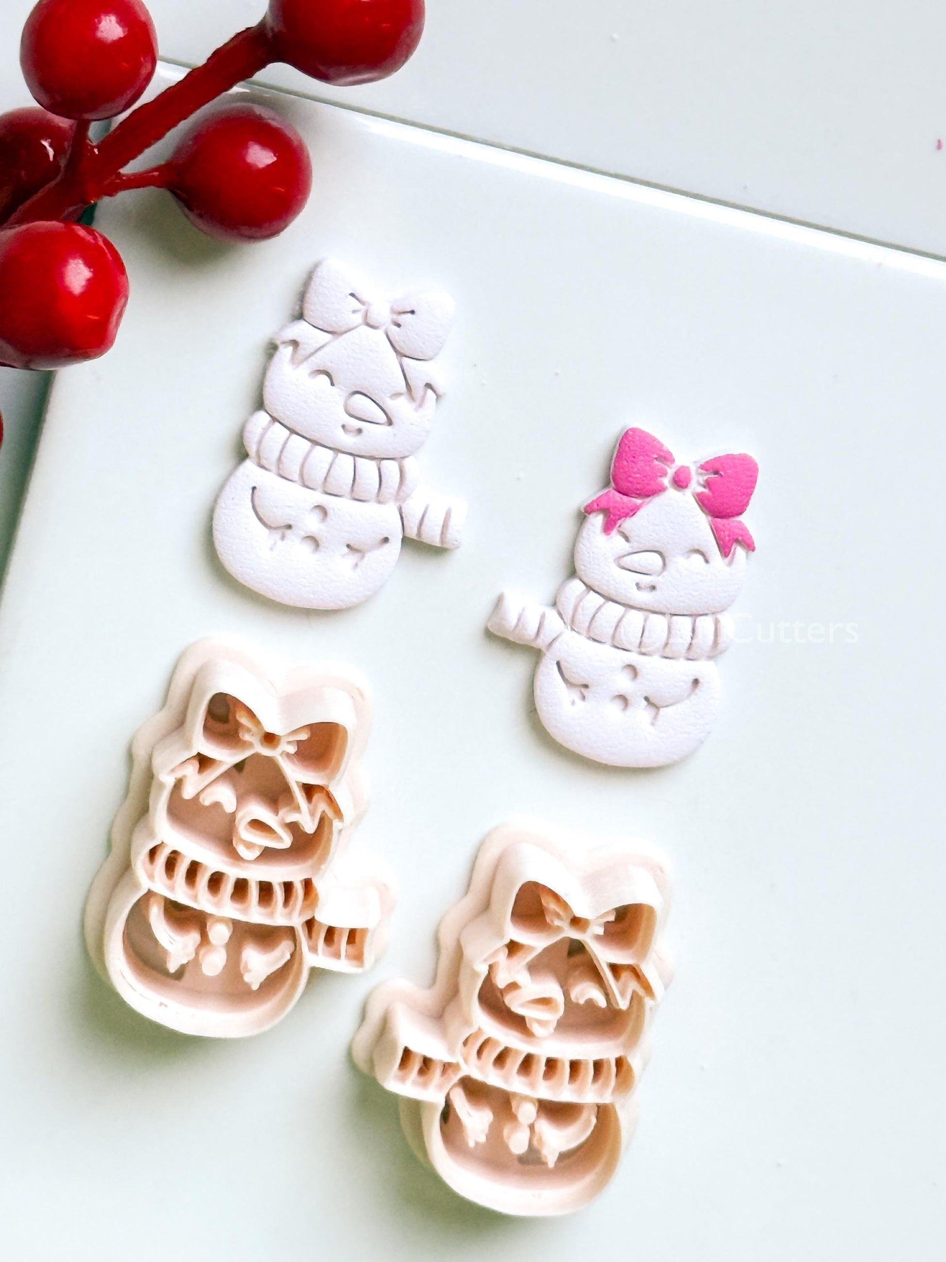 Snow Girl Clay Cutter – Cute Winter Earring & Ornament Design