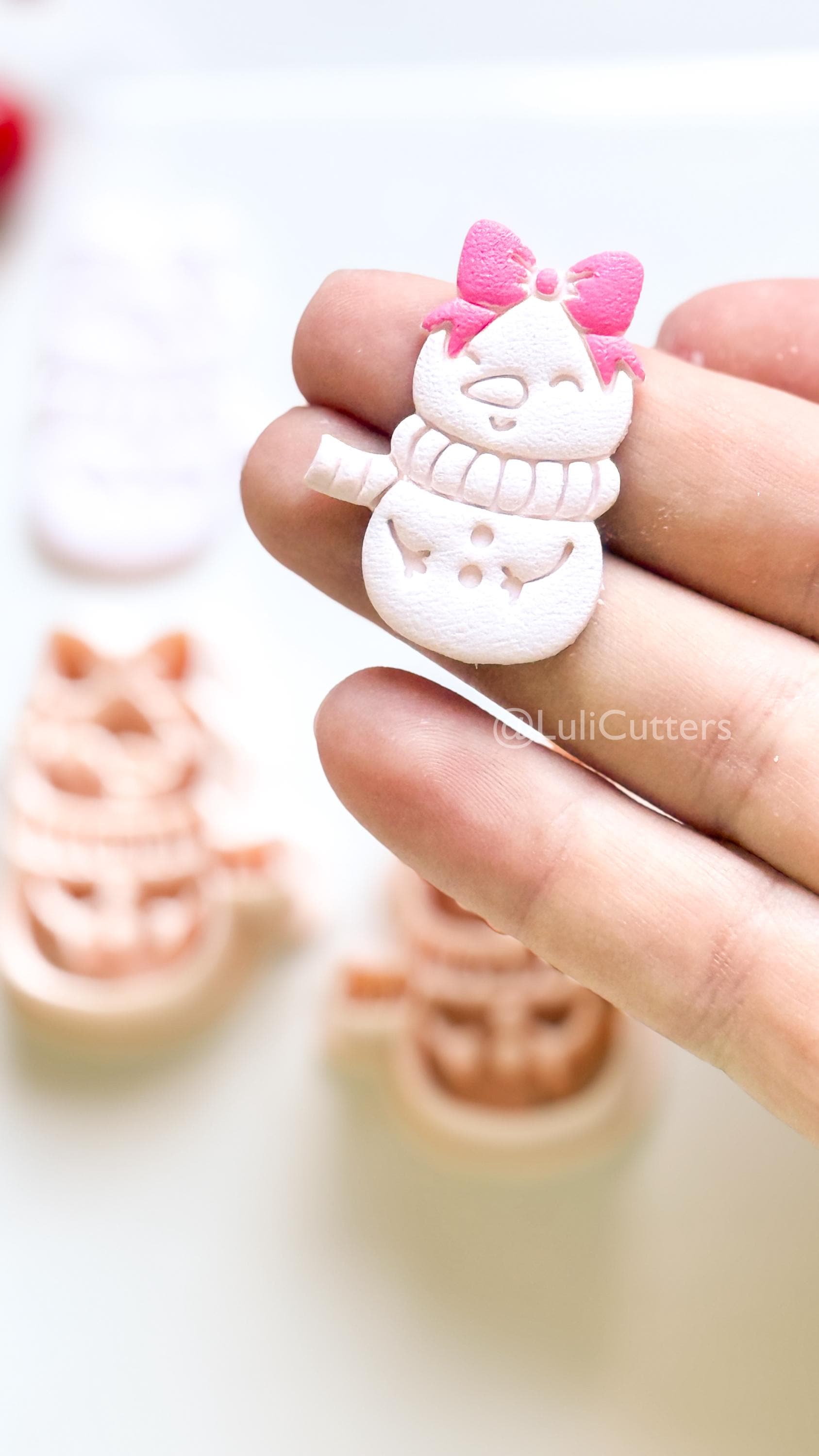 Snow Girl Clay Cutter – Cute Winter Earring & Ornament Design