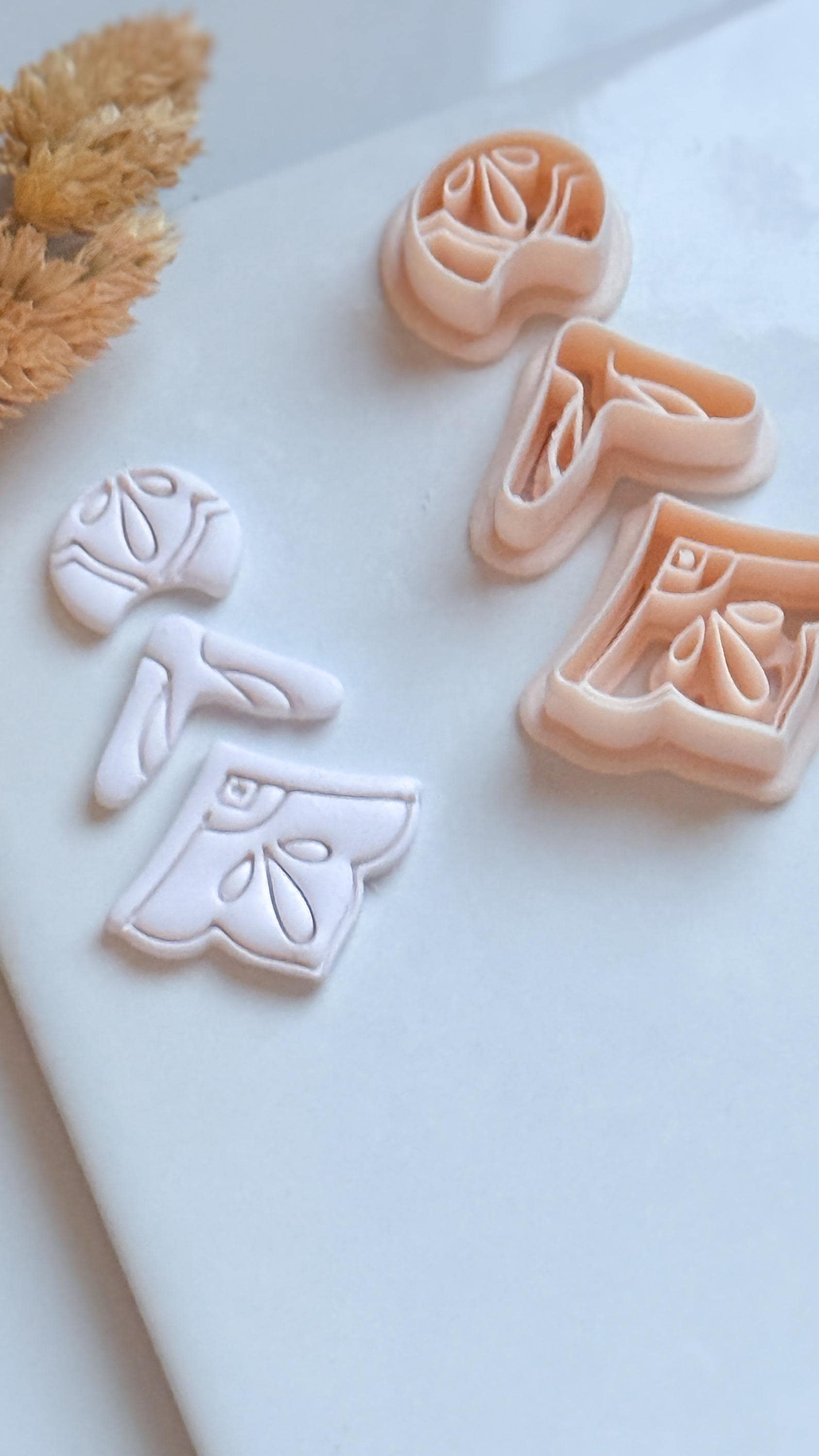 Ornate 3-Piece Clay Cutter Set: Layered Earring Shape for Polymer Clay