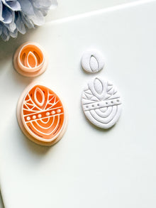 Savanna Oval Clay Cutter Set: Geometric Tribal Polymer Clay Tools