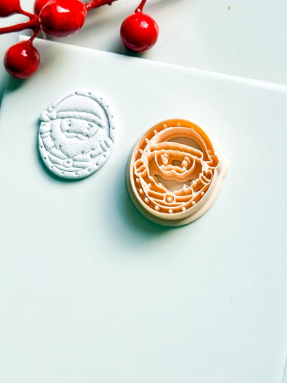 Jolly Santa Clay Cutter: Christmas Polymer Clay Tool