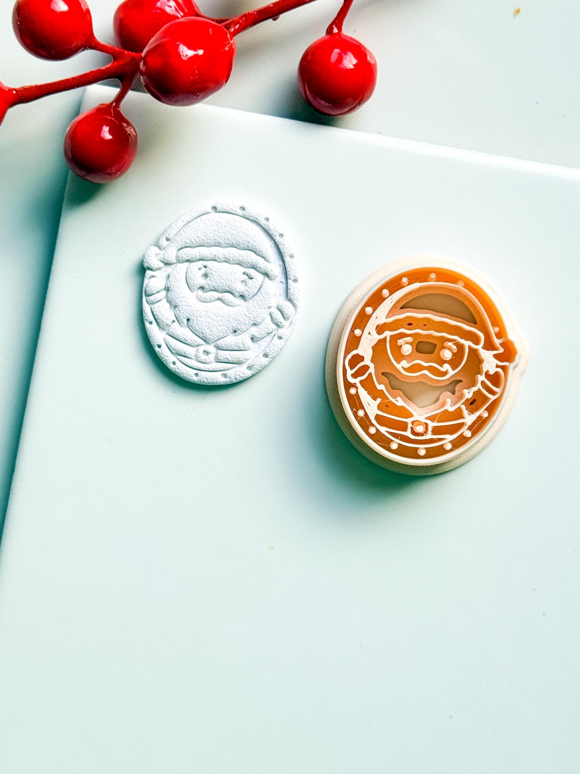 Jolly Santa Clay Cutter: Christmas Polymer Clay Tool