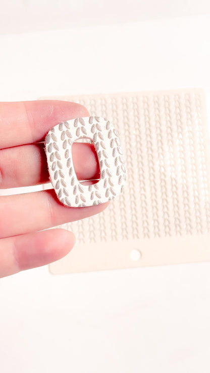 Knit Texture Stencil for Polymer Clay: Simple Sweater Pattern