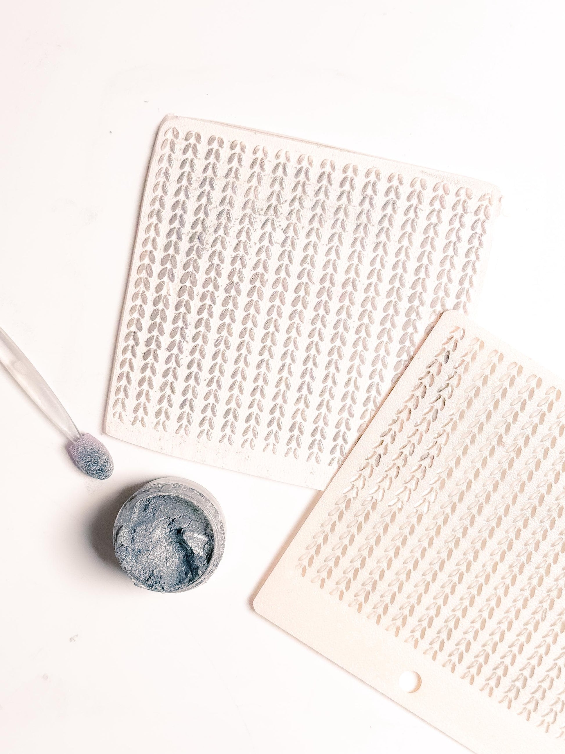 Knit Texture Stencil for Polymer Clay: Simple Sweater Pattern