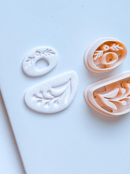 Floral Dangle Earring Polymer Clay Cutter Set Jewelry Making Tools