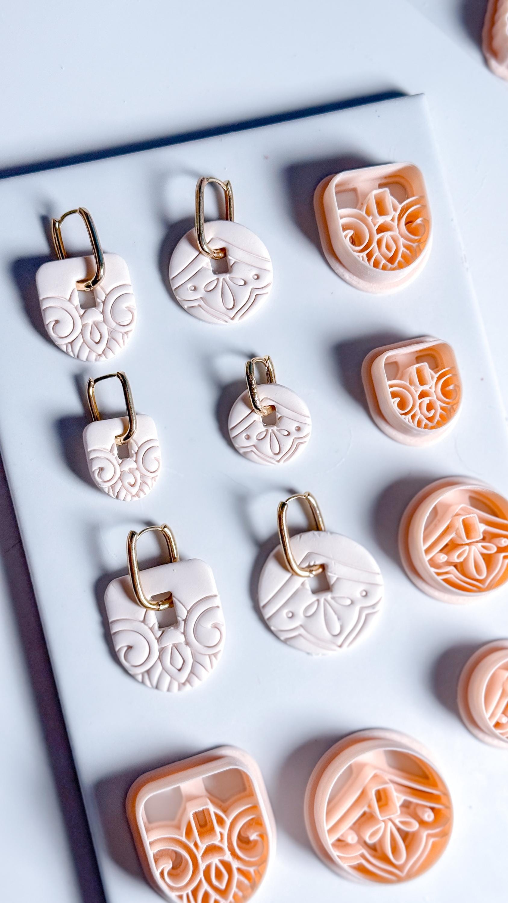 Hoop Charm Clay Cutters – Round and Arch Polymer Clay Earring Tool